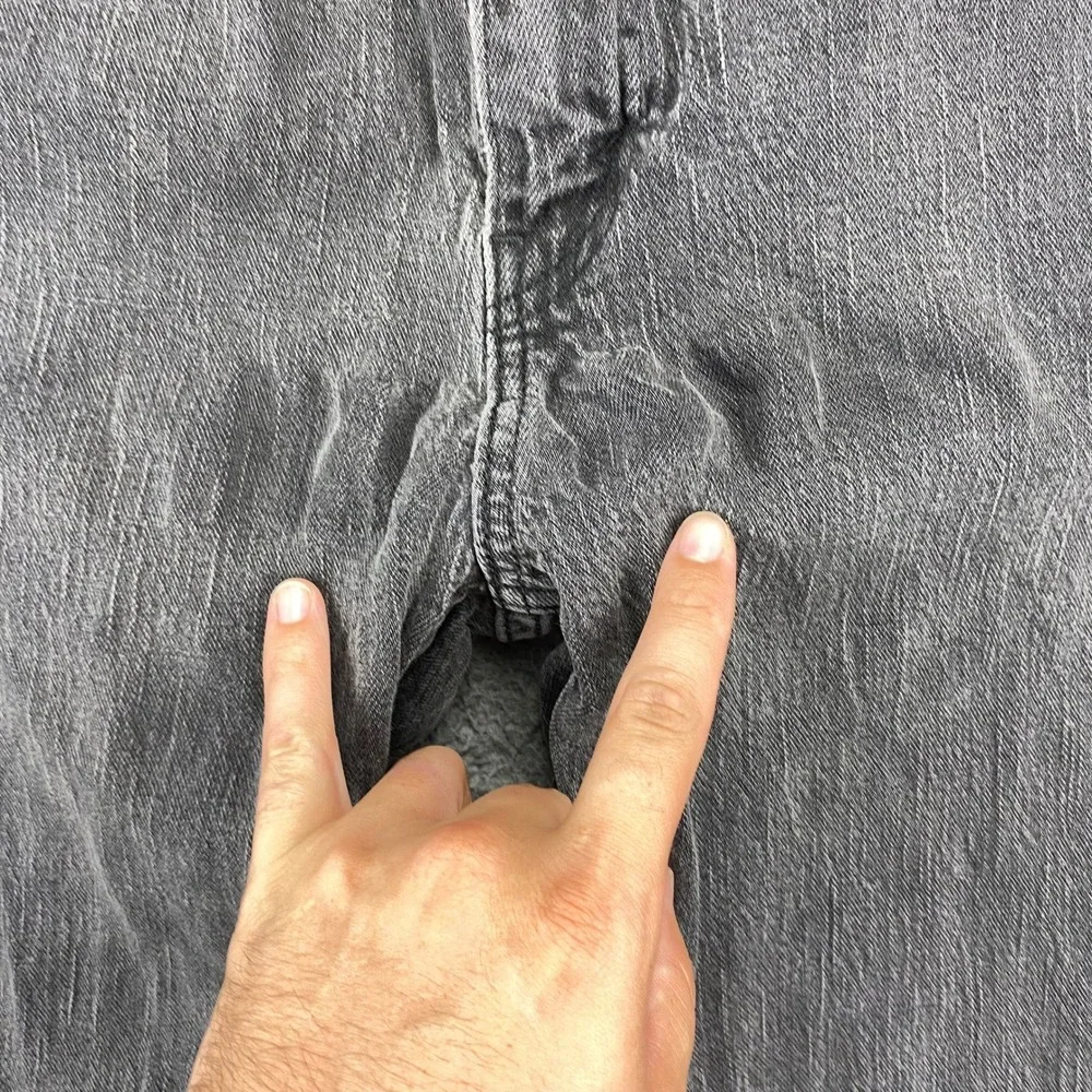 Levis 505 Regular Fit Jeans Mens W40 L30 Gray Denim‎ Pants